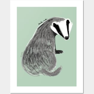 Adorable Badger Meles meles Posters and Art